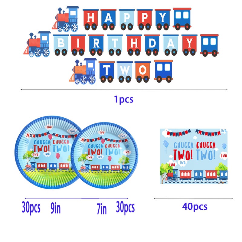 BEOXAGAR Chugga Chugga Two Two Party Supplies - Image 2